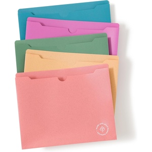 U Brands U-Eco Poly File Jacket, Set of 10, Assorted Brights, Letter Size (6595U01-12)
