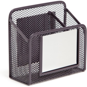 U Brands White Magnetic Locker Cup with Mirror, Locker Mirror with Pencil Holder, Magnetic Organizer for School Lockers, 5″ x 2.4″ x 4.75″(Dusty Black)