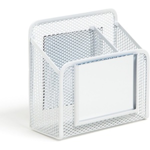 U Brands White Magnetic Locker Cup with Mirror, Locker Mirror with Pencil Holder, Magnetic Organizer for School Lockers, 5″ x 2.4″ x 4.75″(White)
