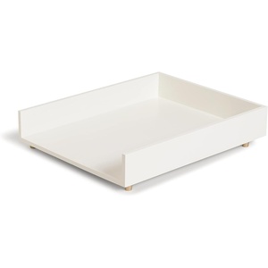 U Brands Juliet Paper Tray, Office Organization Supplies, White and Gold, 1 Count