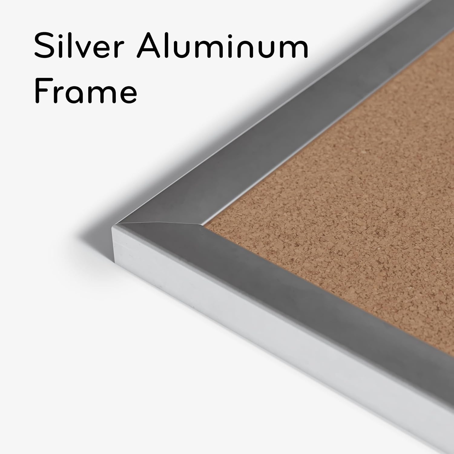 image:imageU Brands Cork Bulletin Board 36 x 36 Inches Silver Aluminum Frame 2877U000124 x 36