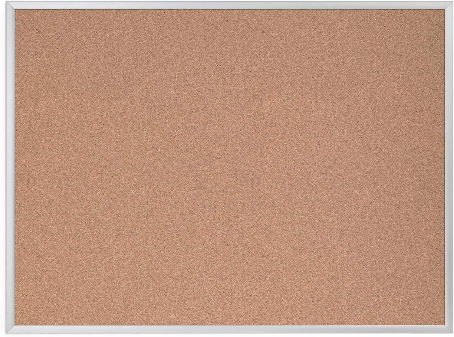 image:imageU Brands Cork Bulletin Board 36 x 36 Inches Silver Aluminum Frame 2877U000136 x 48