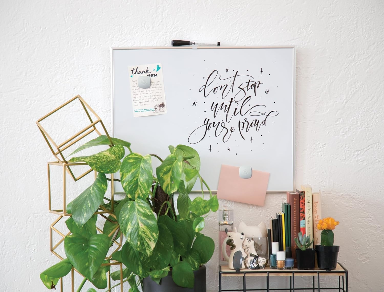 image:imageU Brands Magnetic Whiteboard 16 x 20 Wall Mounted Dry Erase Board with Silver Aluminum Frame Includes Markers Magnets and Eraser White Board for Home Office Classroom20 x 16 Value Pack