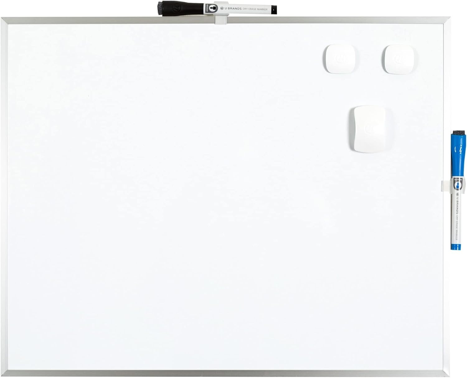 image:imageU Brands Magnetic Whiteboard 16 x 20 Wall Mounted Dry Erase Board with Silver Aluminum Frame Includes Markers Magnets and Eraser White Board for Home Office Classroom20 x 16 Value Pack