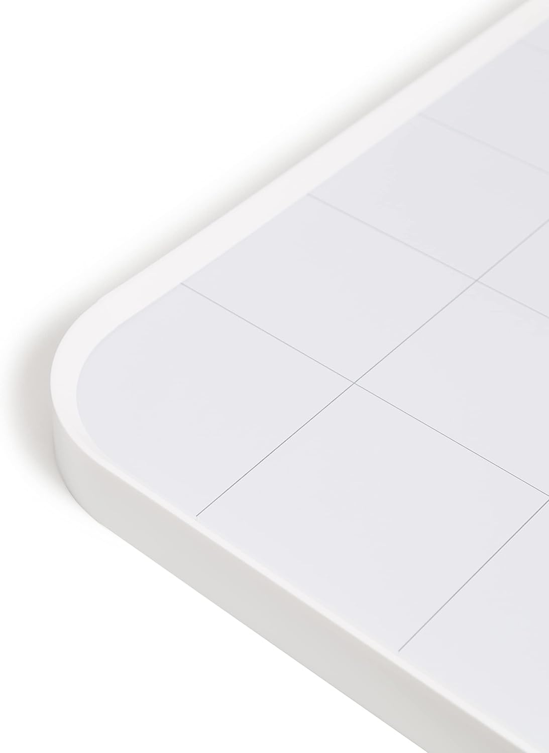 image:imageU Brands Modern Bevel Magnetic Dry Erase Calendar White Board with Bulletin Strip 7 x 16 White Frame Includes Magnet MarkerWhite