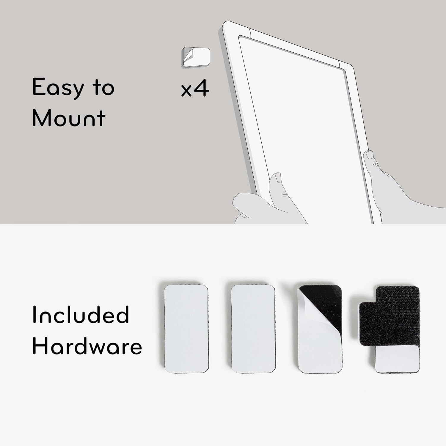 image:imageU Brands Modern Bevel Magnetic Dry Erase Calendar White Board with Bulletin Strip 7 x 16 White Frame Includes Magnet MarkerWhite