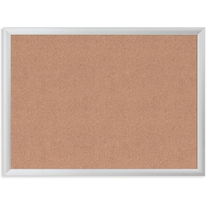 U Brands Cork Bulletin Board, 36″ x 36″ Inches, Silver Aluminum Frame (2877U00-01)(18″ x 24″)