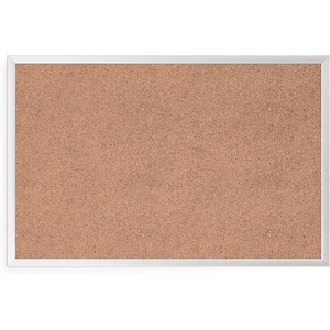 U Brands Cork Bulletin Board, 36″ x 36″ Inches, Silver Aluminum Frame (2877U00-01)(24″ x 36″)