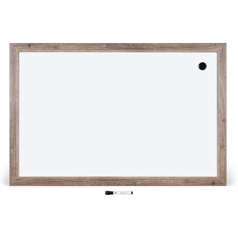 image:imageU Brands Decor Magnetic Dry Erase Board White Board 48 x 72 Inches Rustic Wood Frame36W x 24H