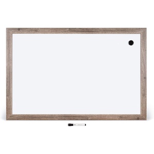 U Brands Decor Magnetic Dry Erase Board White Board, 48″ x 72″ Inches, Rustic Wood Frame(36″W x 24″H)